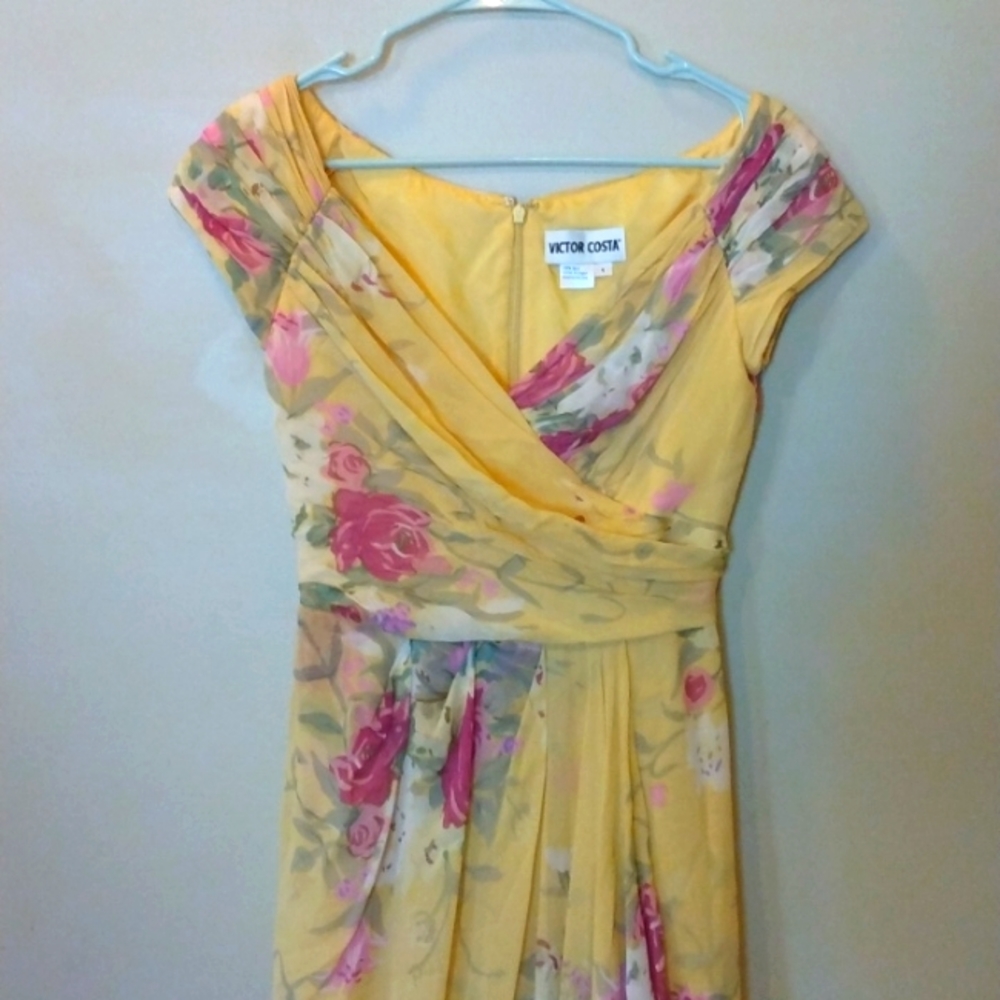 Yellow floral dress